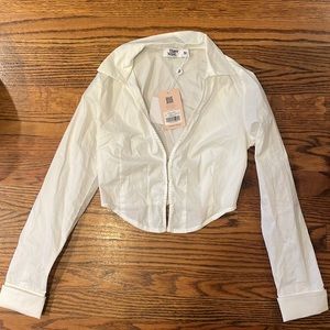 Tiger mist NWT white corset top